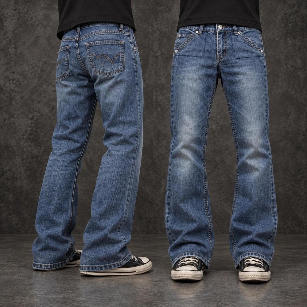 26x28 Blue Slim Bootcut Jeans Y2K Vintage